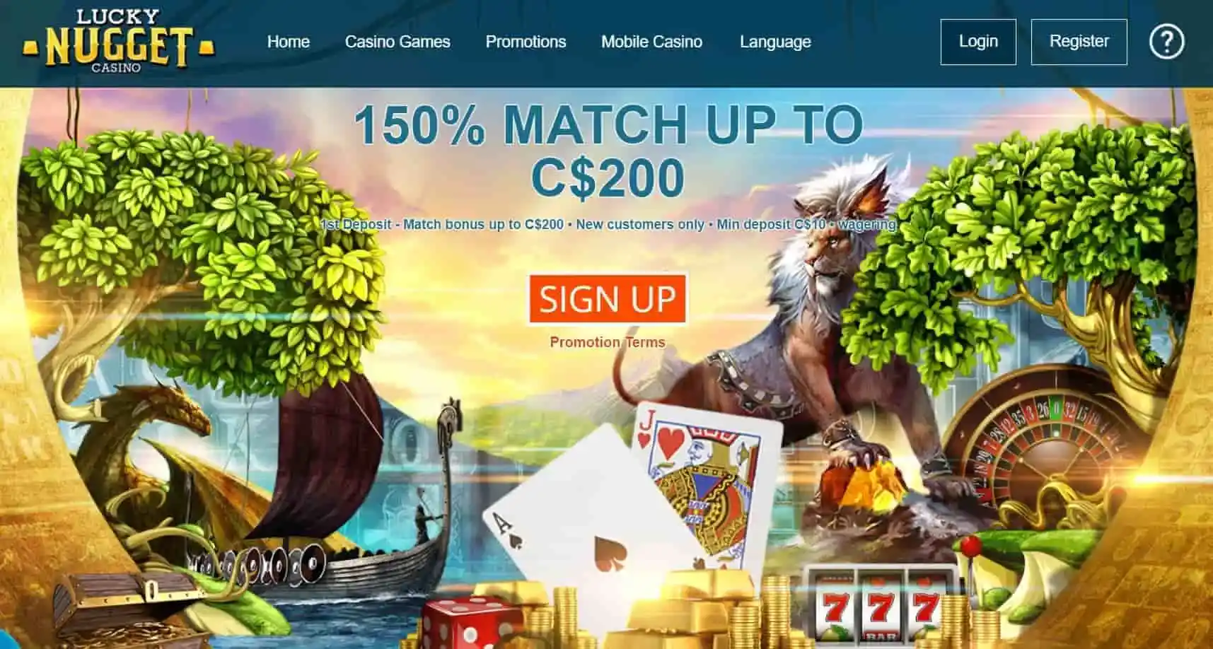 Lucky Nugget Casino main-page