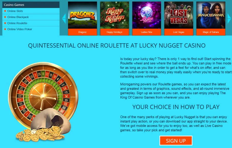 Lucky Nugget Casino roulette